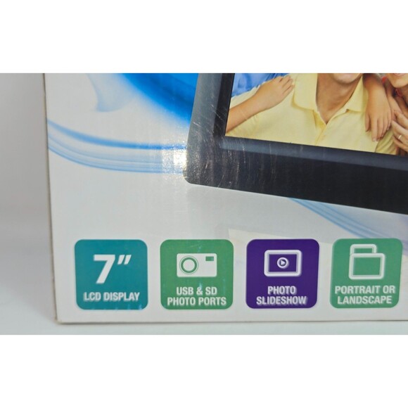 GPX 7" Digital Photo Frame TFT LCD Clock Calendar SD Card and USB with Box Guide - Picture 12 of 16